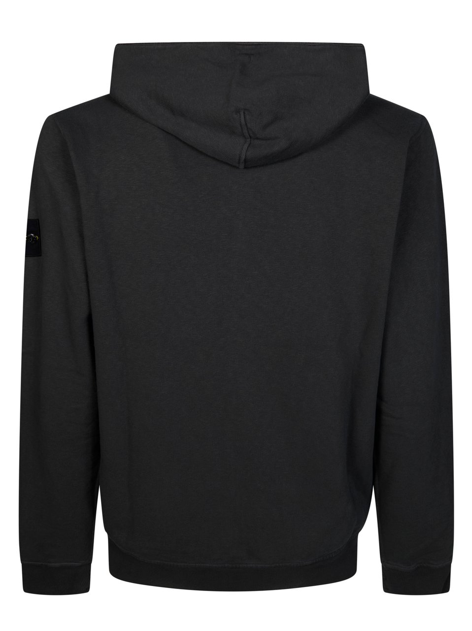 Stone Island Cotton Sleeve Patch Zip Hoodie Zwart