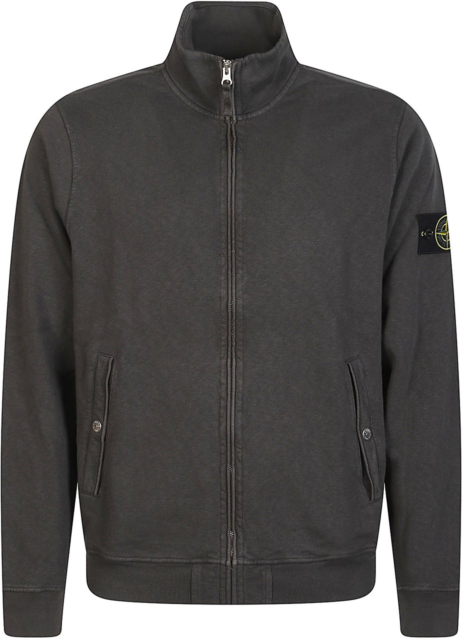 Stone Island Full Zip Up Sweatshirt Grey Grijs