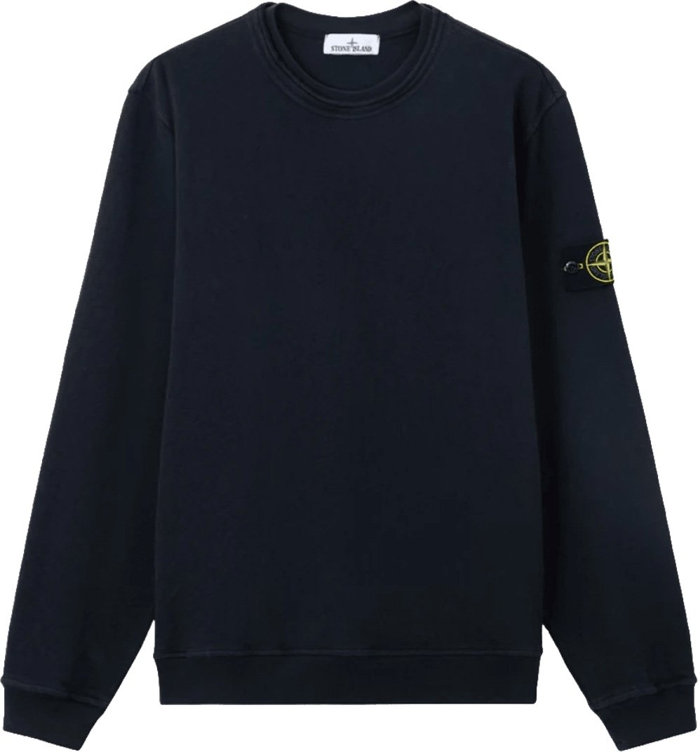 Stone Island OLD' EFFECT MALFILÉ FLEECE SWEATSHIRT MARINEBLAUW Navy