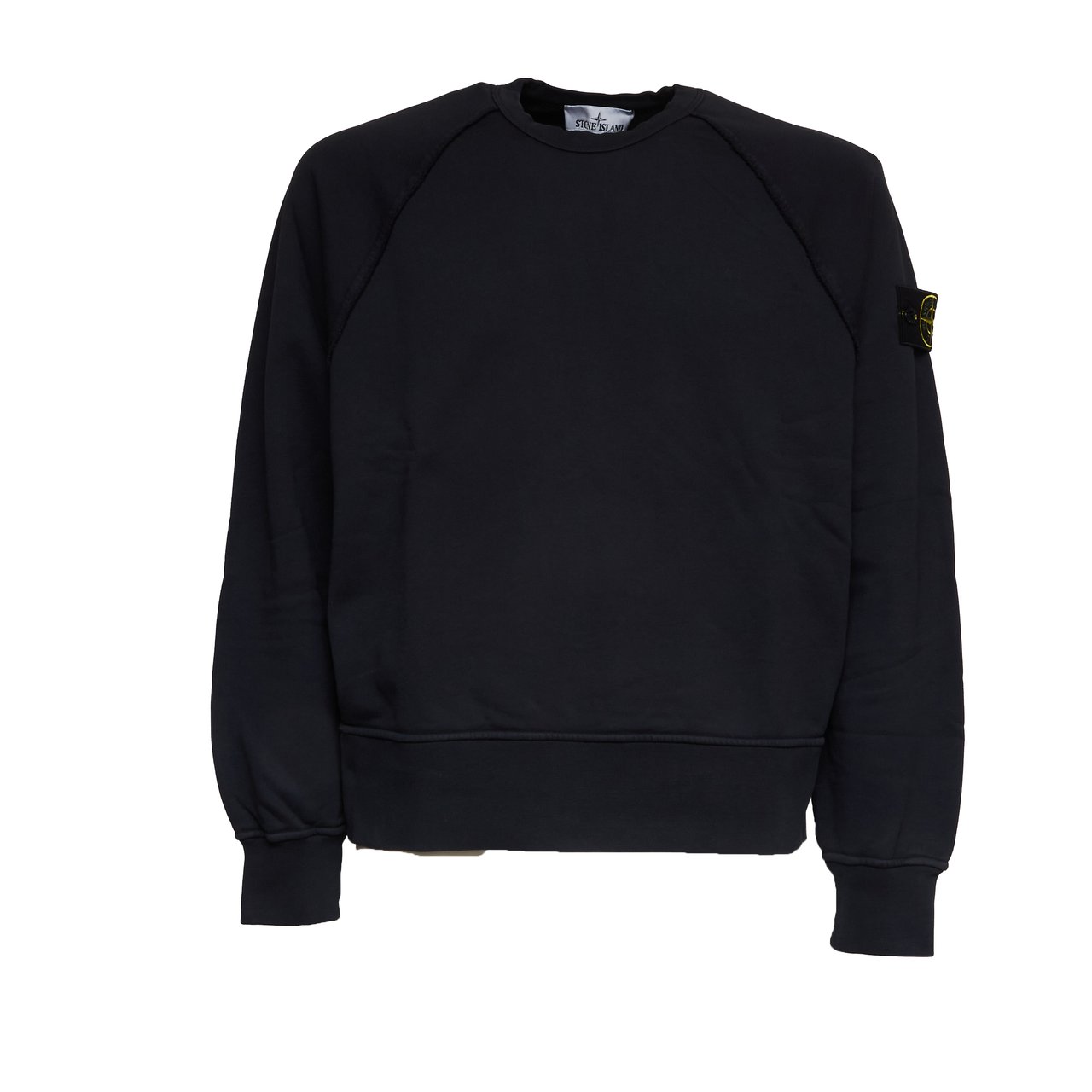 Stone Island Raglan Sleeve Raw Edge Over Sweatshirt Zwart