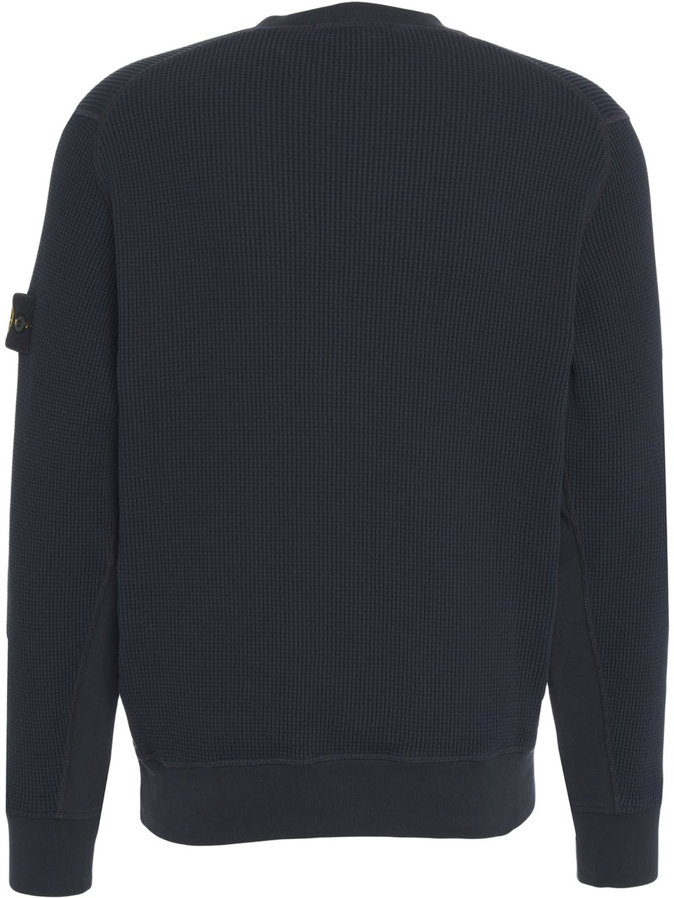 Stone Island Sweater with logo patch Blauw