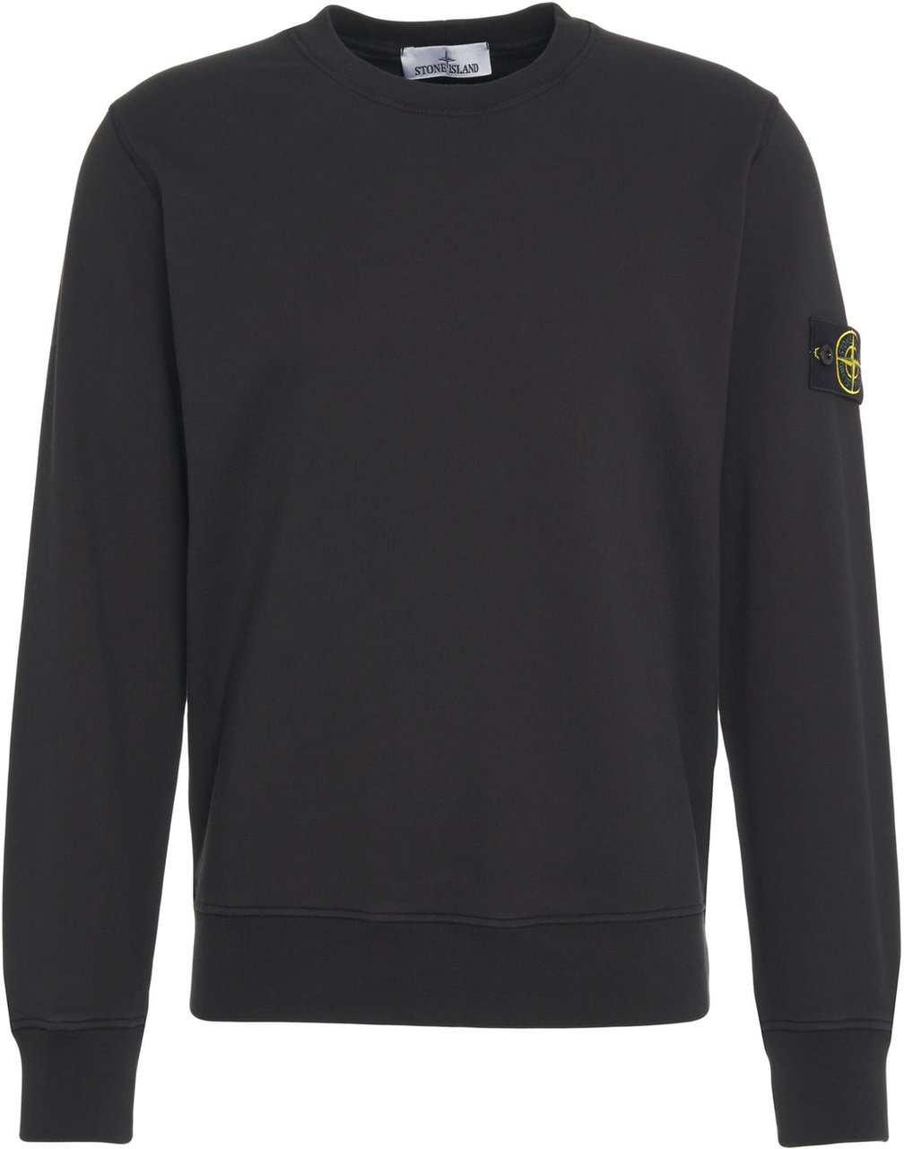 Stone Island Sweatshirt with logo label Zwart