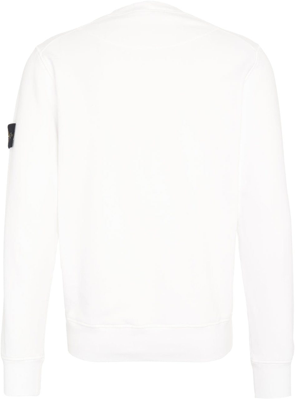 Stone Island Sweatshirt with logo label Wit