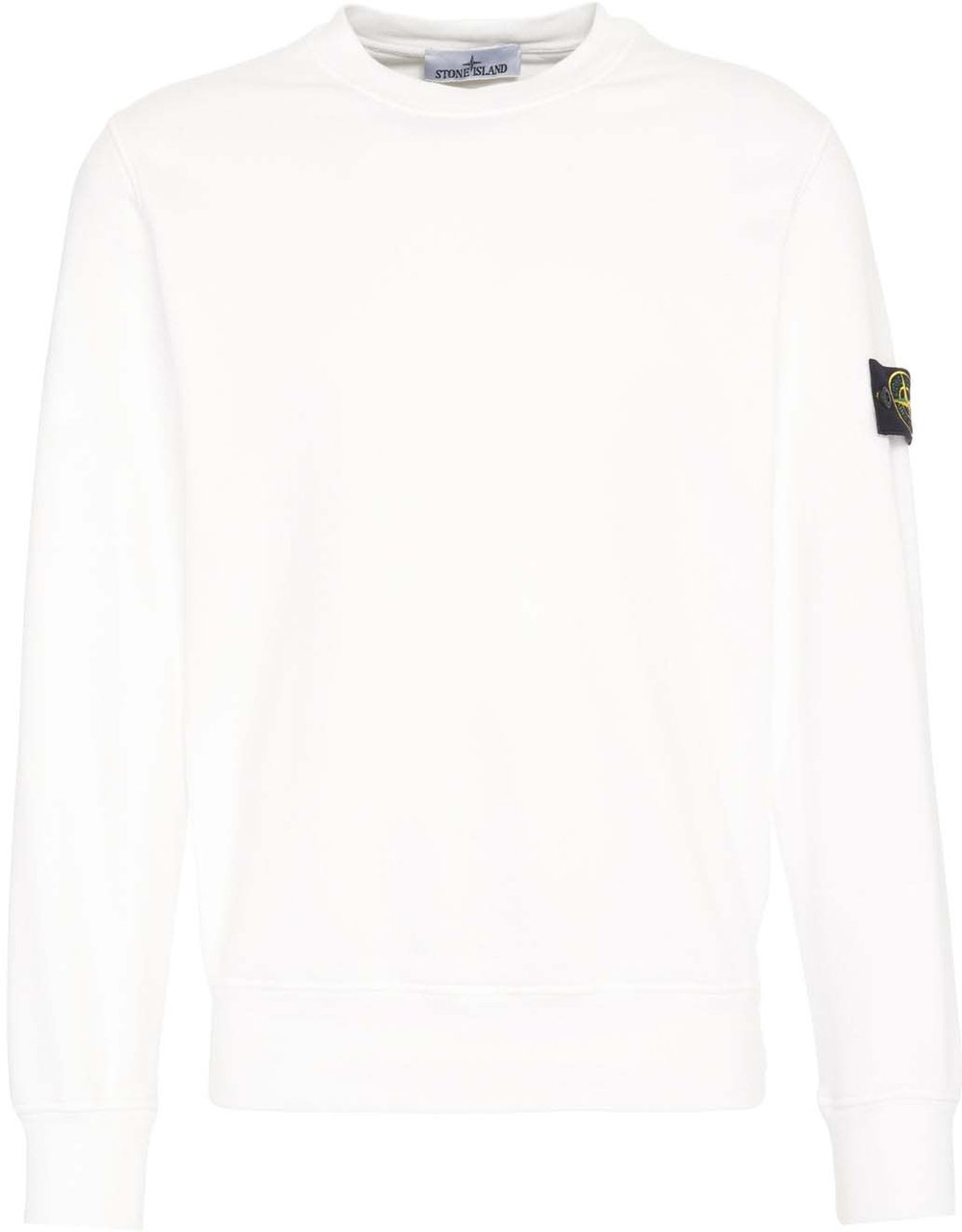 Stone Island Sweatshirt with logo label Wit