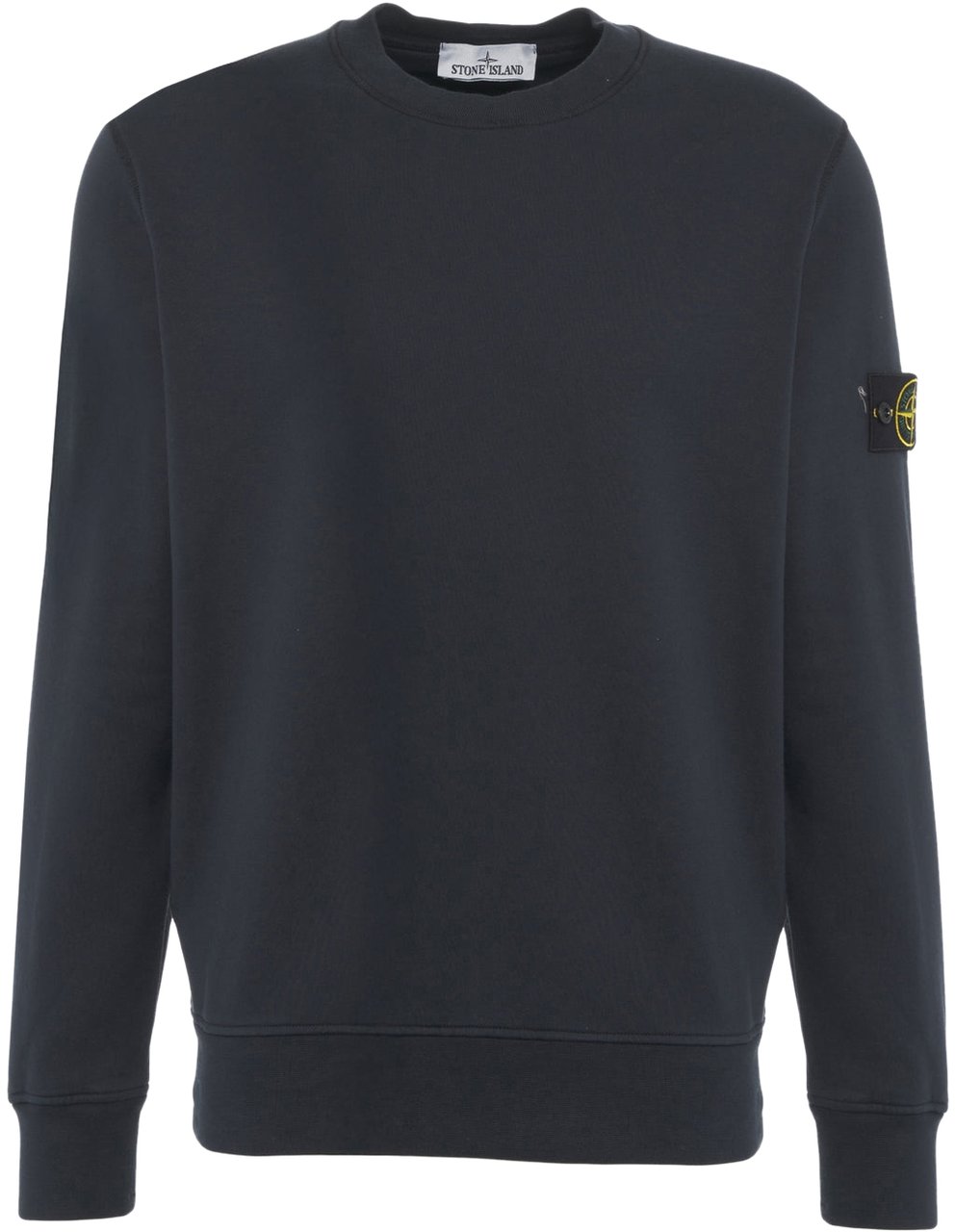 Stone Island Sweatshirt with logo label Blauw