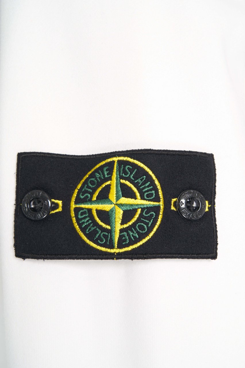 Stone Island Sweatshirt with logo label Wit