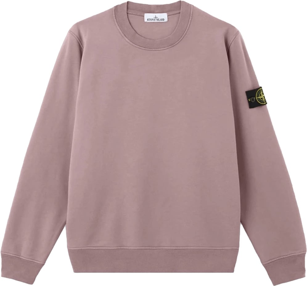 Stone Island BIOLOGISCH KATOENEN FLEECE SWEATSHIRT PAARS GRIJS Paars