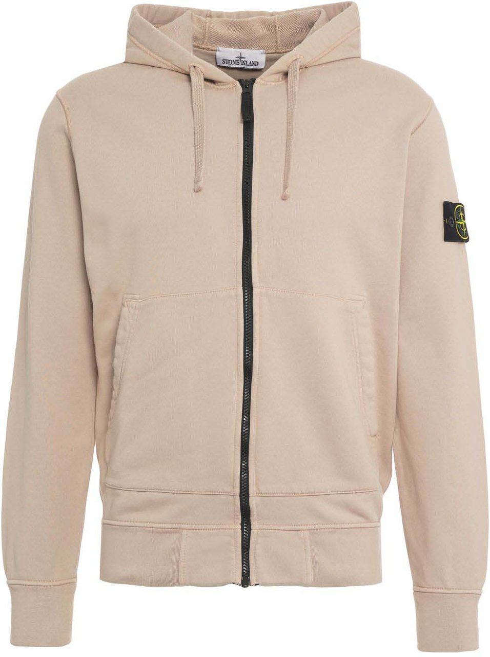 Stone Island Hoodie with zip Beige