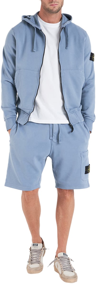 Stone Island Hoodie with zip Blauw