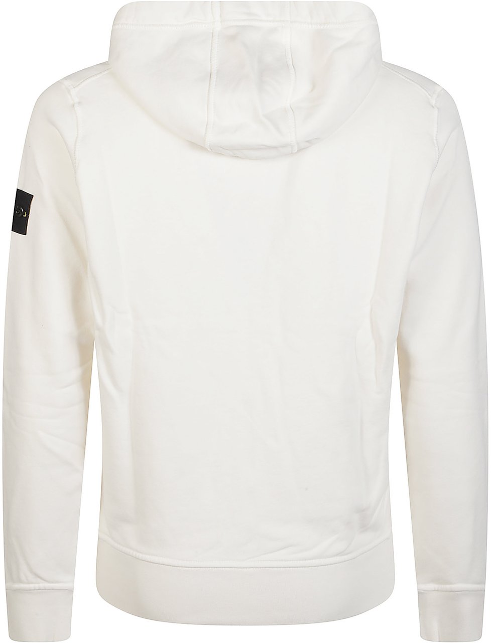 Stone Island Logo Full Zip Sweatshirt White Wit