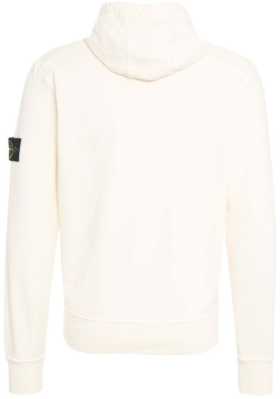 Stone Island Hoodie with logo patch Beige