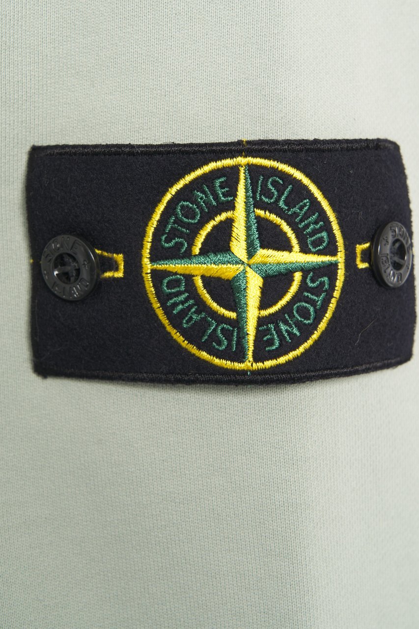 Stone Island Hoodie with logo patch Groen