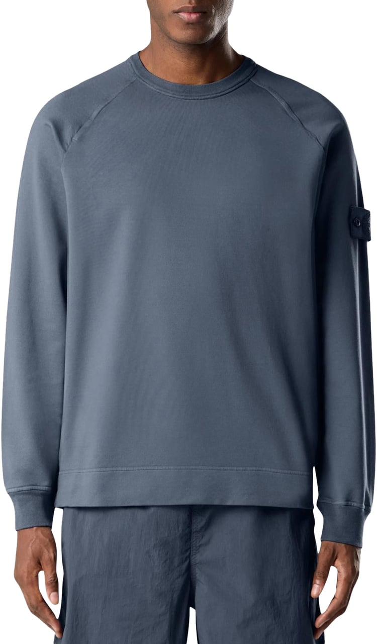 Stone Island Heren Ghost Logopatch Sweater Blauw Blauw