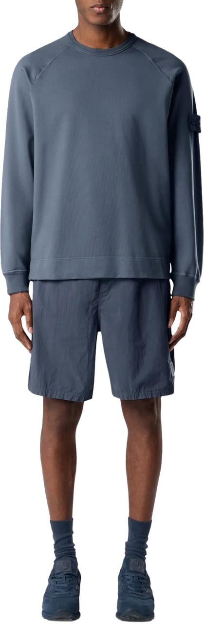 Stone Island Heren Ghost Logopatch Sweater Blauw Blauw