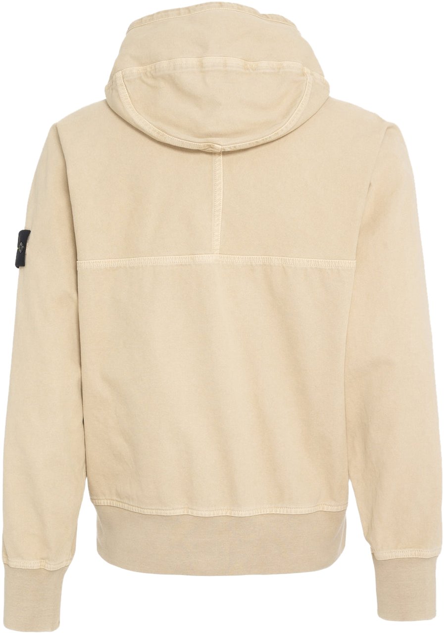 Stone Island Hoodie with zipper Beige