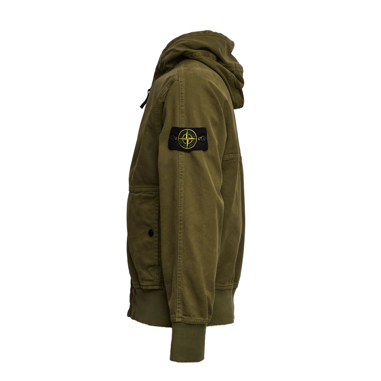 Stone Island Organic Panama Cotton Old Effect Jacket Zwart