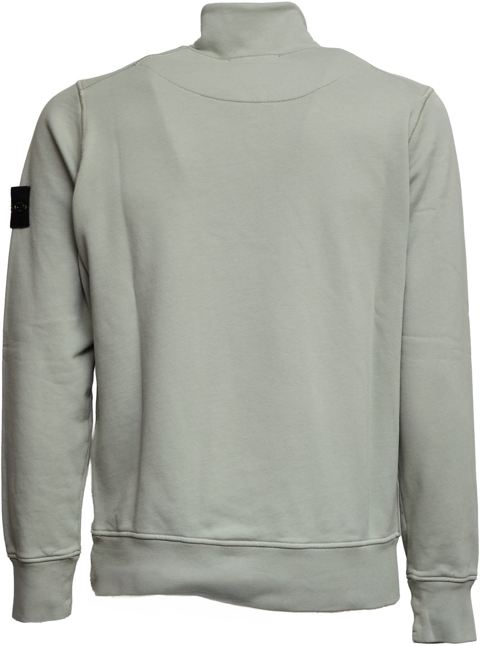 Stone Island Half-Zip Ribbed Trim Regular Sweatshirt Grijs