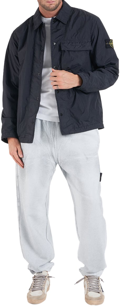 Stone Island Joggers with logo label Zilver