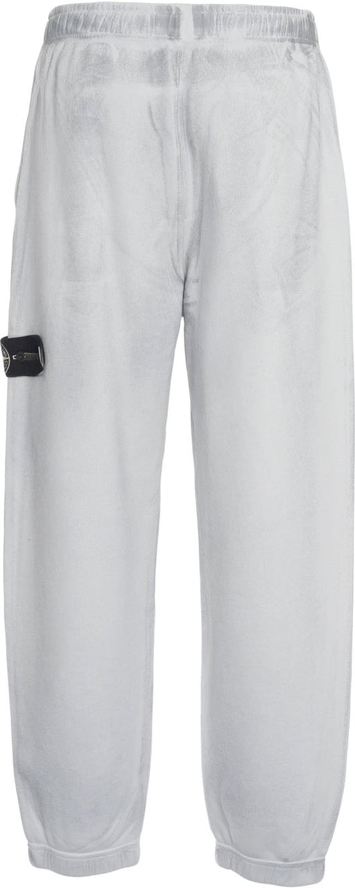 Stone Island Joggers with logo label Zilver