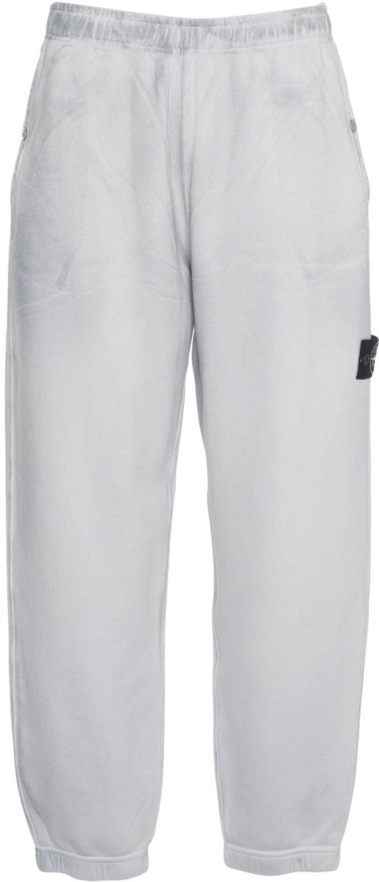 Stone Island Joggers with logo label Zilver
