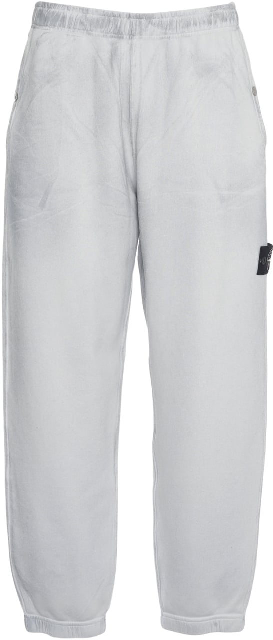 Stone Island Joggers with logo label Zilver