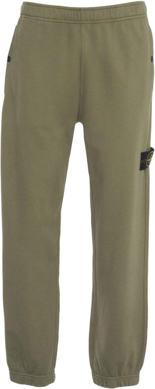 Stone Island Joggers with logo label Groen