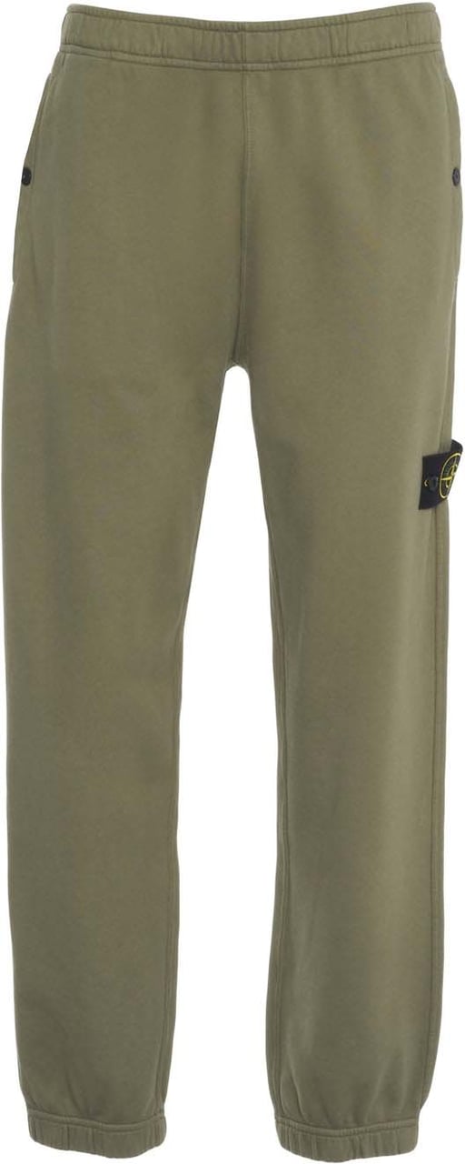 Stone Island Joggers with logo label Groen