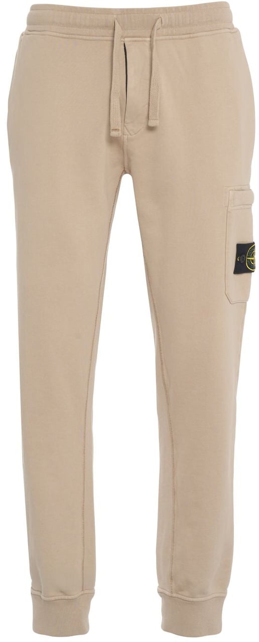 Stone Island Joggers with logo patch Beige