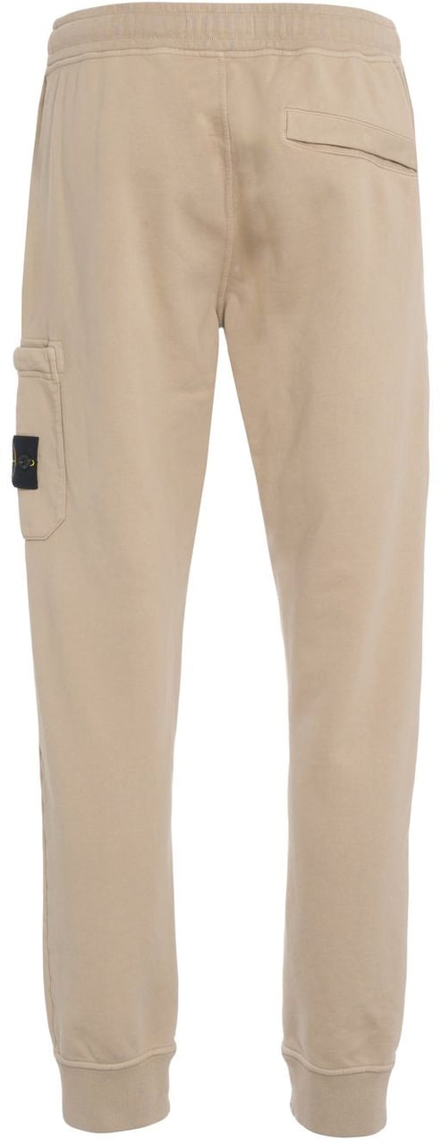 Stone Island Joggers with logo patch Beige