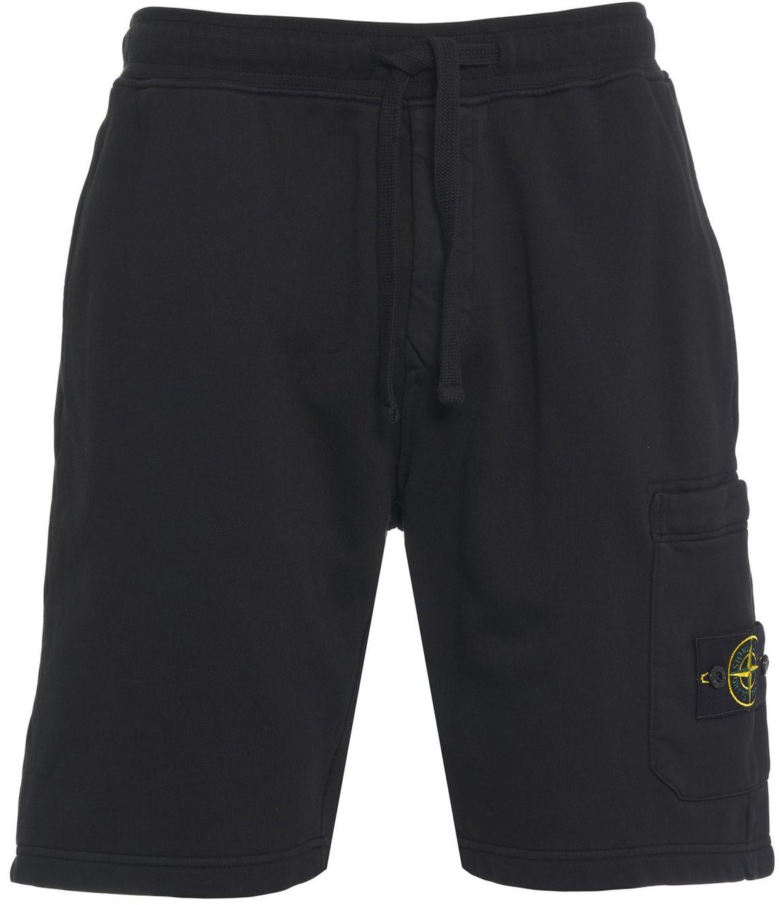 Stone Island Shorts with logo label Zwart