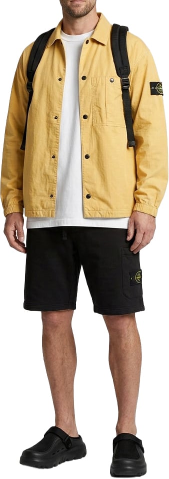 Stone Island Shorts with logo label Zwart