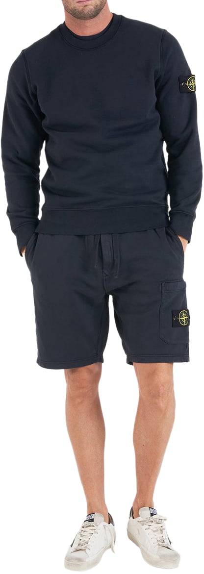 Stone Island Shorts with logo label Blauw