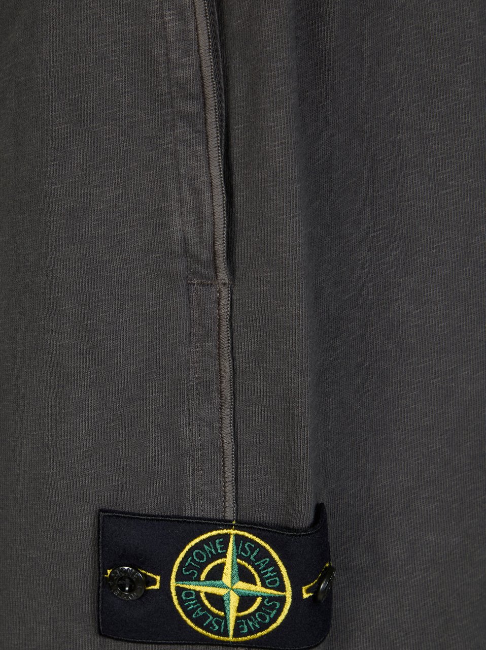 Stone Island Black Cotton Elastane Belt Shorts Zwart