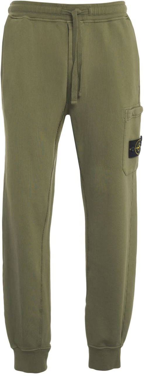 Stone Island Joggers with logo patch Groen