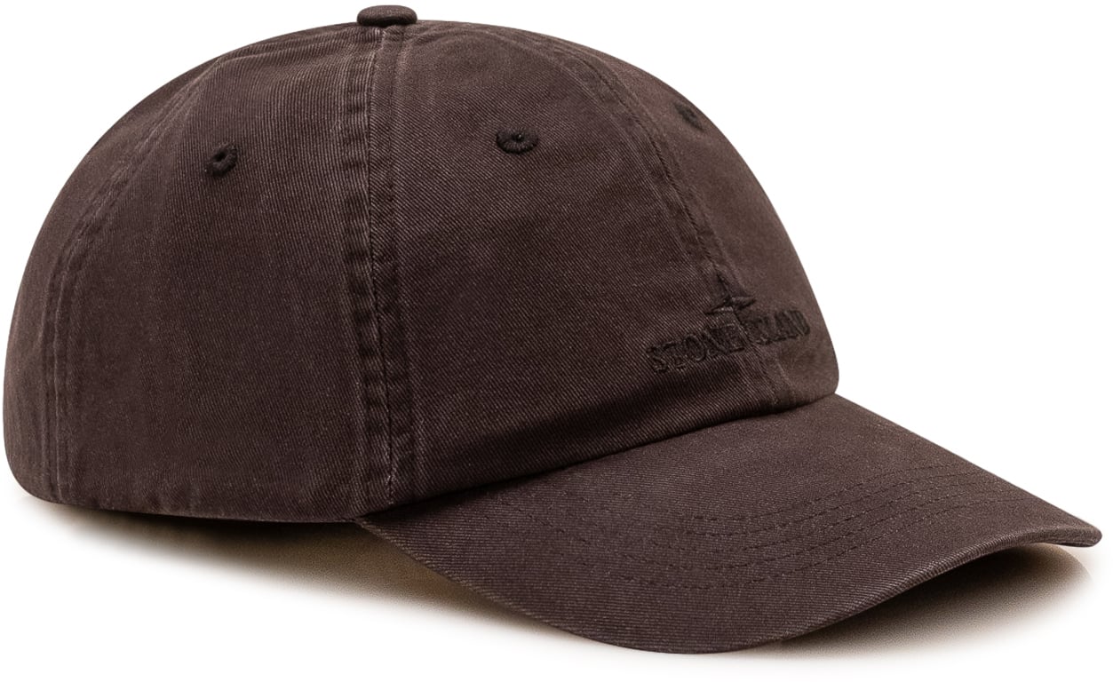Stone Island Cappello Baseball con Logo Ricamato Bruin