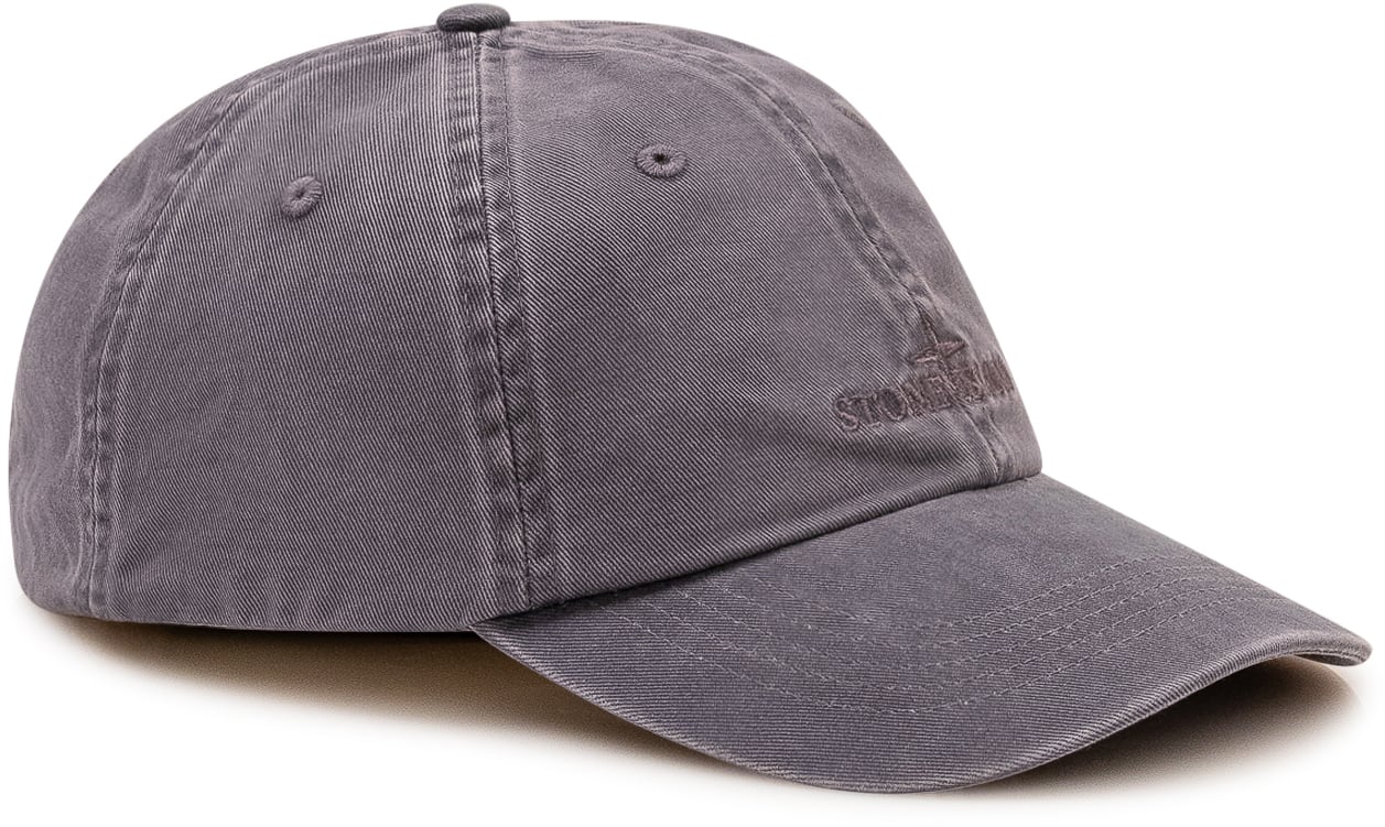 Stone Island Cappello Baseball con Logo Ricamato Grijs