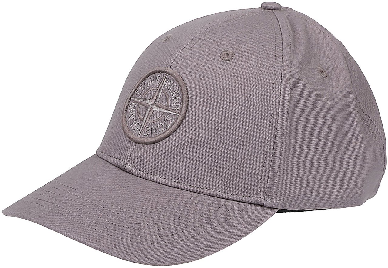 Stone Island Logo Baseball Cap Grey Grijs