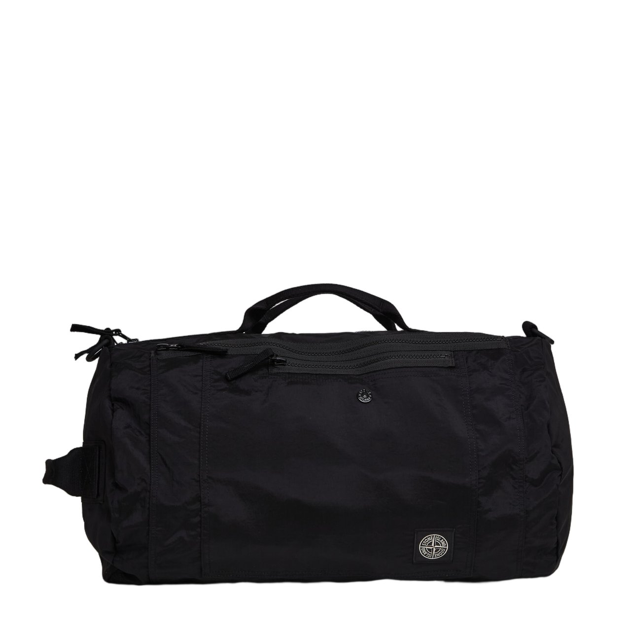 Stone Island Three Compartment Zipped Crossbody Shoulder Bag Zwart
