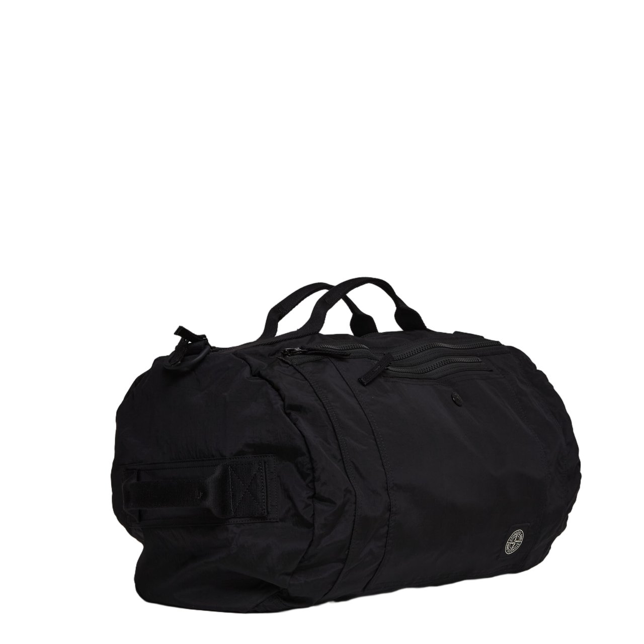 Stone Island Three Compartment Zipped Crossbody Shoulder Bag Zwart