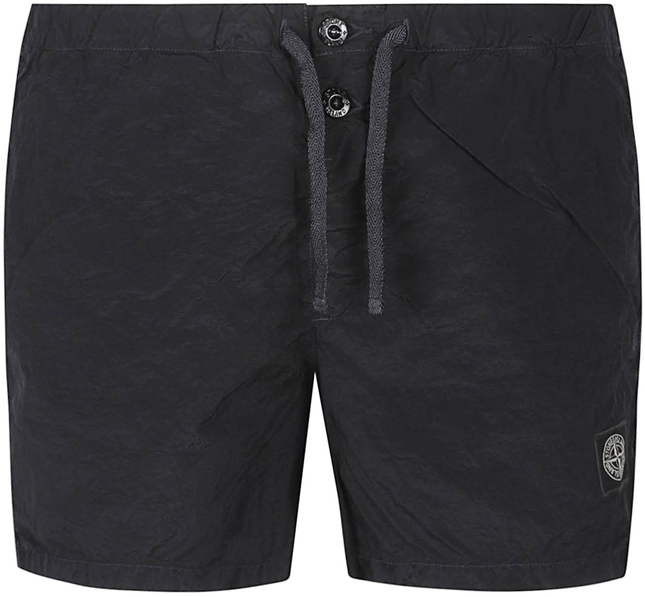 Stone Island Logo Patch Swim Short Blue Blauw