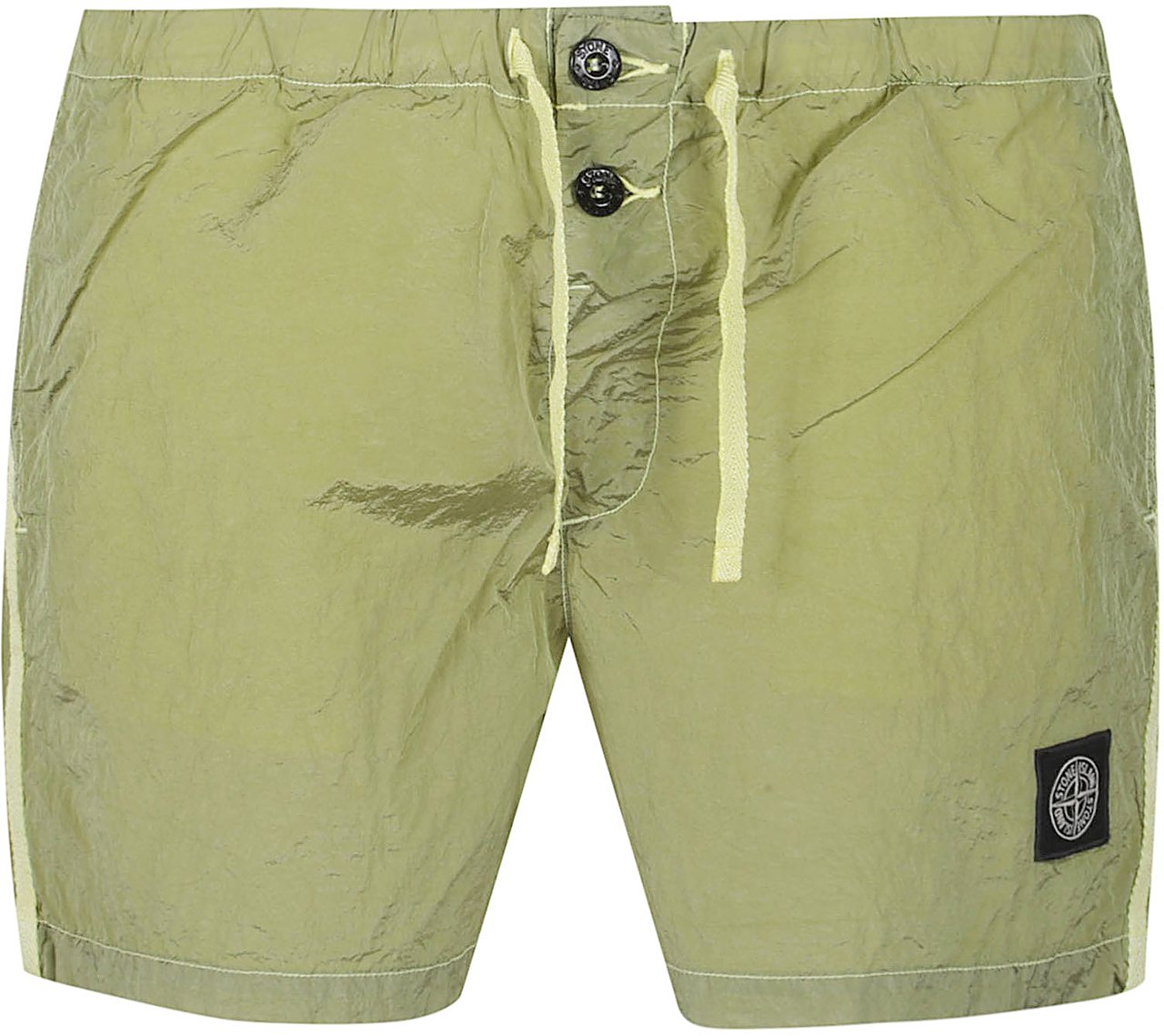 Stone Island Logo Patch Swim Short Yellow Geel