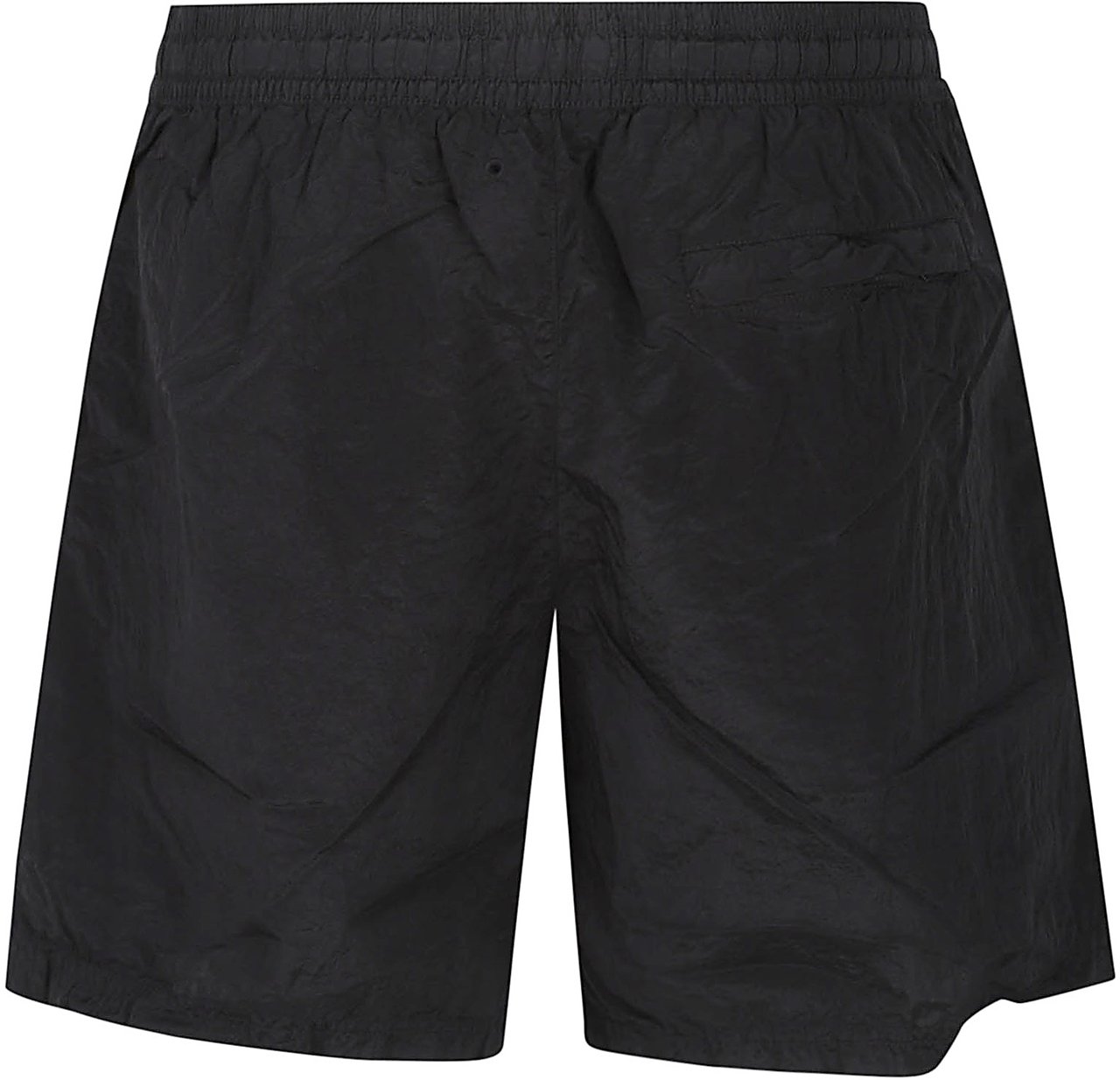 Stone Island Logo Patch Swim Short Black Zwart