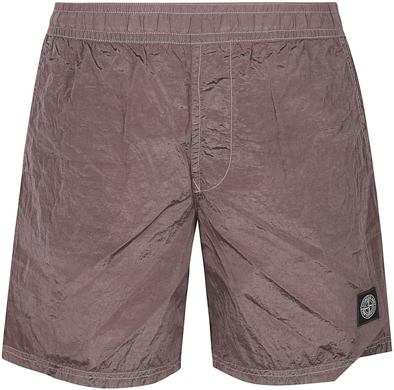 Stone Island Logo Patch Swim Short Grey Grijs
