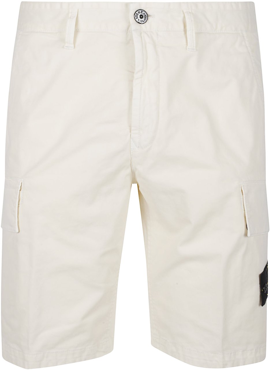 Stone Island Slim Bermuda White Wit
