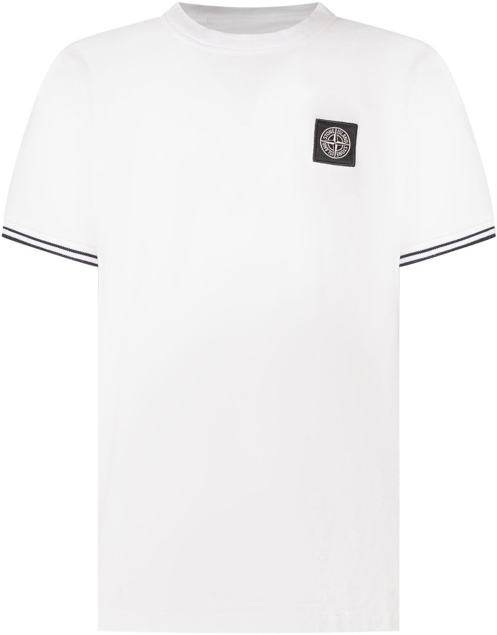 Stone Island T-shirt con Logo Applicato Wit