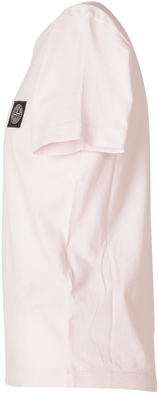 Stone Island T-shirt con Logo Applicato Roze