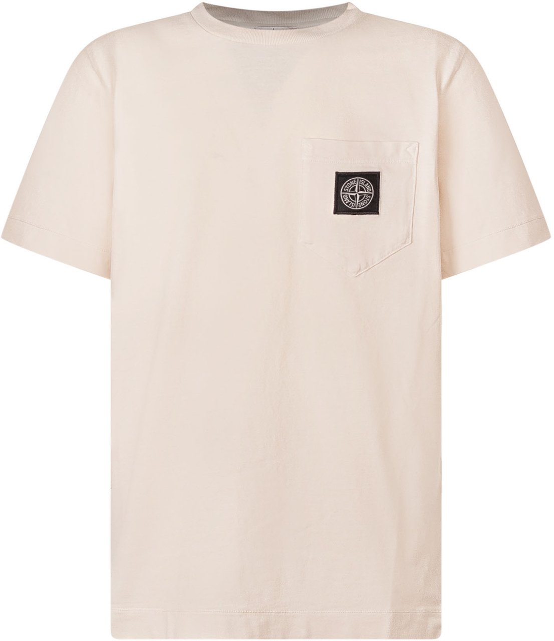 Stone Island T-shirt con Logo Applicato Wit