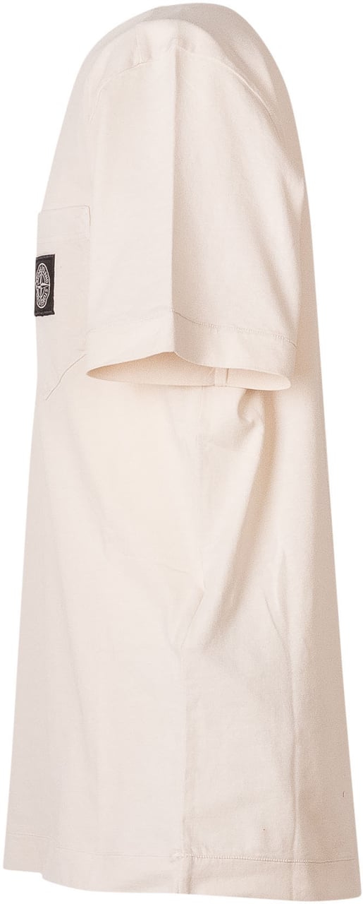 Stone Island T-shirt con Logo Applicato Wit