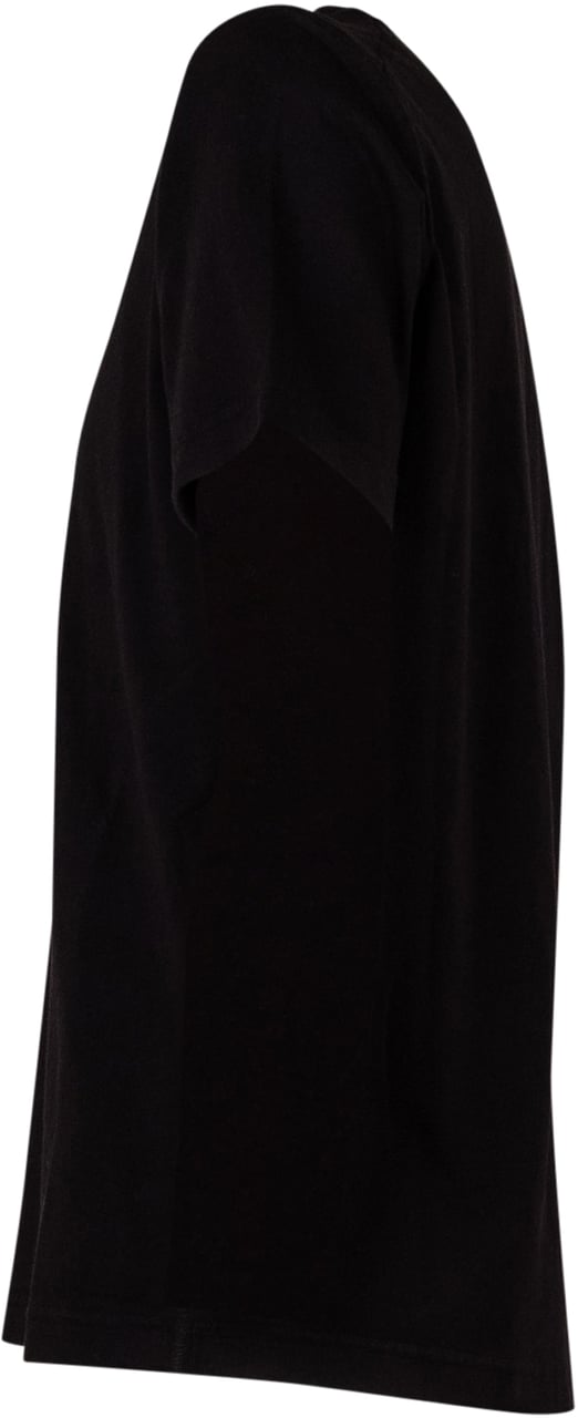 Stone Island T-shirt a Maniche Corte con Logo Ricamato Zwart