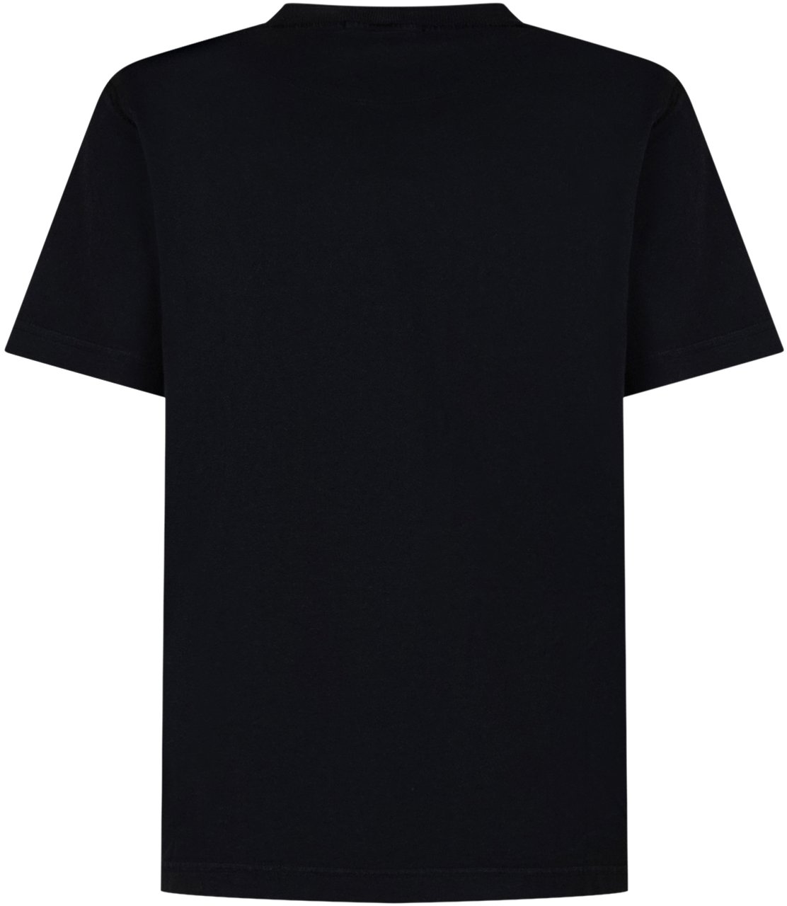 Stone Island T-shirt a Maniche Corte con Logo Tono su Tono Zwart